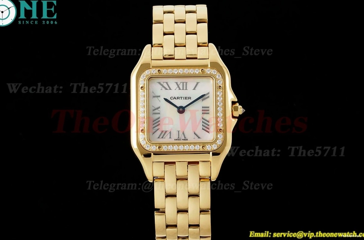 Ladies Dial Secrete Panthere YG YG AF Dia Mop Quartz 27mm De 0426